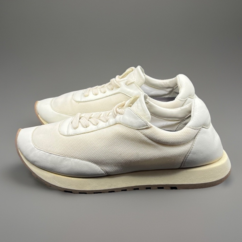 THE ROW Owen Runner Sneakers Mesh and Leather Beige Ivory Sporty  EU 37 US 7